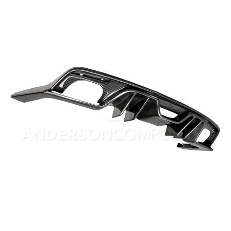 Anderson Composites - Anderson Composites 15-17 Ford Mustang Type-AR Rear Diffuser Quad Tip
