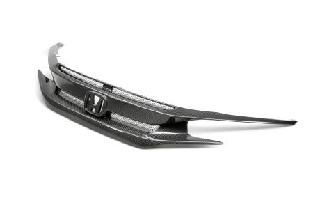 Seibon Carbon - Seibon 16-18 Honda Civic OEM-Style Carbon Fiber Front Grill