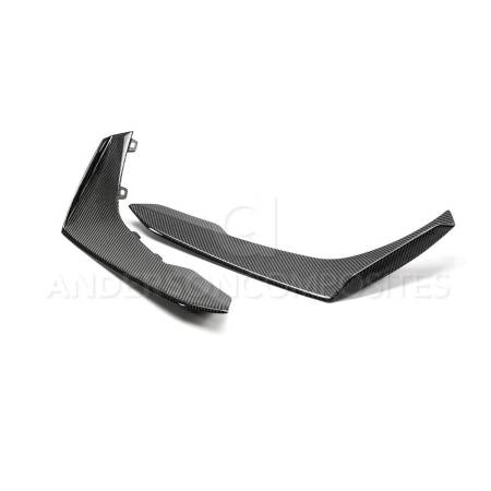 Anderson Composites - Anderson Composites 17-18 Chevy Camaro ZL1 1LE Type-LE Carbon Fiber Front Bumper Canards