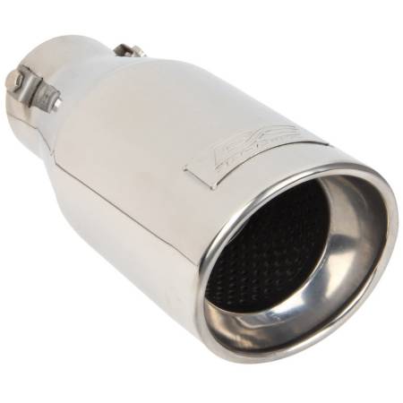 DC Sports - DC Sports Polished Stainless Universal Bolt On Exhaust Slant Cut Tip 2.25" Inlet 3.75" Outlet