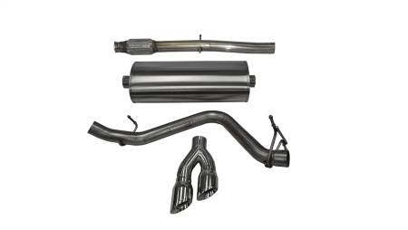 CORSA Performance - Corsa 14-19 GMC Sierra/Chevy Silv 1500 Crew Cab/Short Bed 5.3L V8 Polished Sport Single Side CB Exh