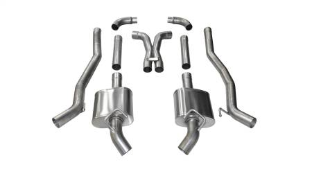 CORSA Performance - Corsa 2011-2013 Chevrolet Camaro SS 6.2L V8 Manual Xtreme 3in Cat-Back (No Tips Uses Factory Bezels)