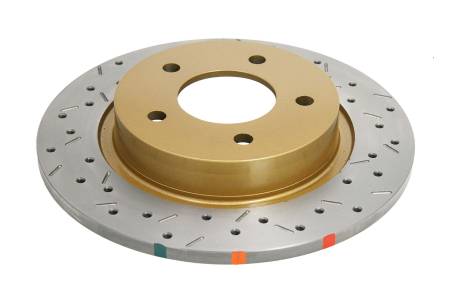 DBA (Disc Brakes Australia) - DBA 04-05 Mazda 3 2.3L / 06+ MazdaSpeed3 Rear Drilled & Slotted 4000 Series Rotor