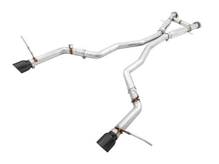 AWE Tuning - AWE 2020 Jeep Grand Cherokee SRT Track Edition Exhaust - Diamond Black Tips