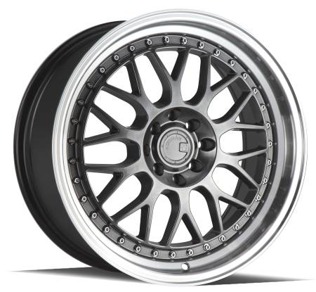 AodHan Wheels - Aodhan Wheels Rim AH02 17x8 4x100/114.3 73.1CB ET35 Hyper Black w/ Machined Lip