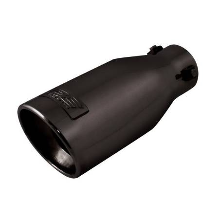 DC Sports - DC Sports Black Universal Bolt On Exhaust Slant Cut Tip 2.25" Inlet 3.75" Outlet