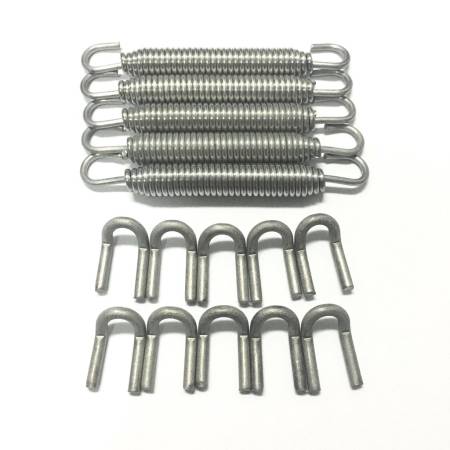 Ticon Industries - Ticon Industries Titanium Exhaust Hook and Tension Spring for Slip Connector Black Insulators (5-Pack)