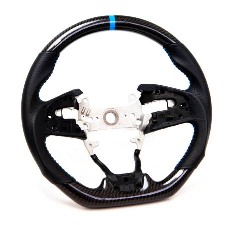 PRL Motorsports - PRL Steering Wheel 2016-2021 Civic Carbon and Leather Blue