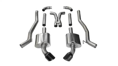 CORSA Performance - Corsa 2011-2015 Chevrolet Camaro SS 6.2L V8 Manual Black Xtreme 3in Cat-Back