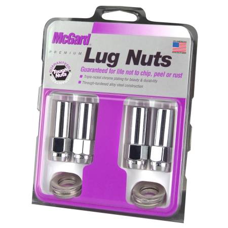 McGard - McGard Hex Lug Nut (X-Long Shank - 1.365in.) 1/2-20 / 13/16 Hex / 2.27in. Length (4-Pack) - Chrome