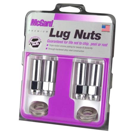 McGard - McGard Hex Lug Nut (X-Long Shank - 1.365in.) 7/16-20 / 13/16 Hex / 2.27in. Length (4-Pack) - Chrome