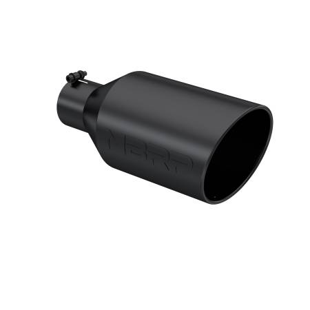 MBRP Exhaust - MBRP Universal Tip 8in O.D. Rolled End 4in inlet 18in length Black