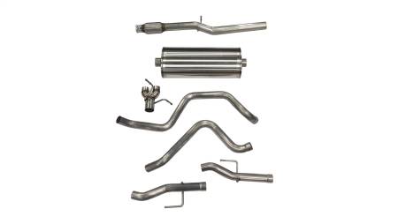 CORSA Performance - Corsa 19-23 Chevy Silverado/GMC Sierra 6.2L Crew Cab Short Bed 147.5 Cat-Back Dual Rear Exit No Tips