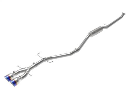 aFe Power (Advanced FLOW Engineering) - aFe Takeda 2.5in 304SS Cat-Back Exhaust System 17-20 Honda Civic SI Coupe L4-1.5L (t) - BL Flame Tip