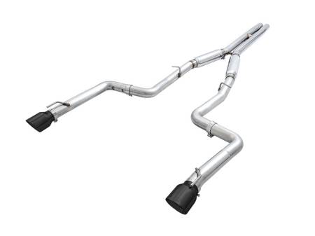 AWE Tuning - AWE 2015+ Dodge Charger 6.4L/6.2L Supercharged Track Edition Exhaust - Diamond Black Tips