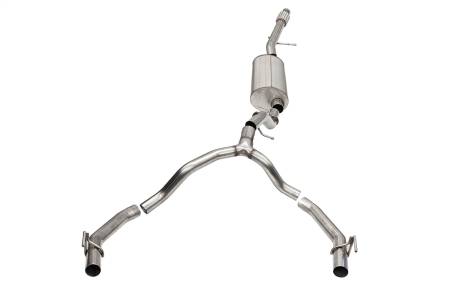 CORSA Performance - Corsa 2021-2025 Cadillac Escalade ESV 6.2L Dual Rear 3.5/2.75in Sport Cat-Back Uses Factory Bezels
