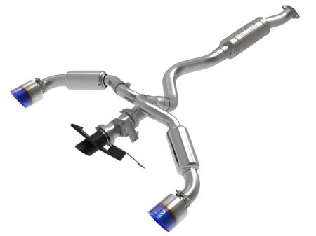 aFe Power (Advanced FLOW Engineering) - aFe 23-24 Toyota GR Corolla L3 1.6L (t) Gemini XV 3in to 2-1/2in Cat Back Exhaust w/ Blue Flame Tips