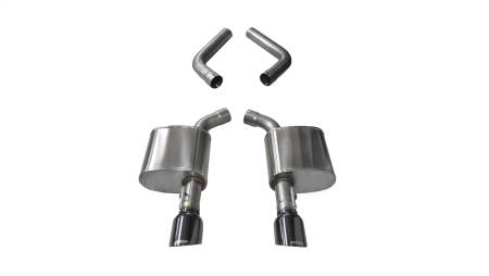 CORSA Performance - Corsa 2017-2020 Dodge Charger 6.4L/17-19 Dodge Charger 5.7L Black Sport AxleBack Exhaust w/4.5inTips