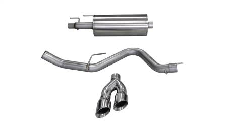 CORSA Performance - Corsa 15-20 Ford F-150 3.5L Eco (Super Crew Cab) Polished Sport Single Side Dual 4in Tips CB Exh
