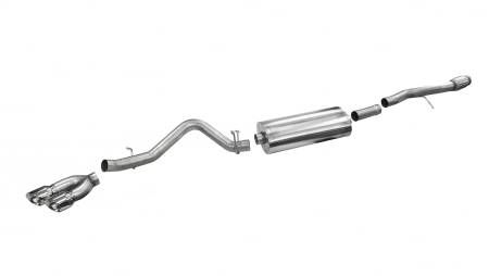 CORSA Performance - Corsa 2014-19 Sierra/Silvrd 1500 Crew/Dbl / Short/Std. Bed 6.2L V8 Polished Sport Single SideCB Ext