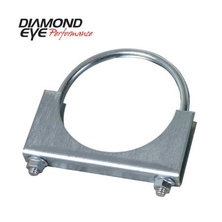 Diamond Eye Performance - Diamond Eye Exhaust Clamp, Performance Diesel Exhaust Part-4In. Zinc Coated U-Bolt Saddle Clamp