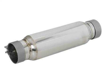 aFe Power (Advanced FLOW Engineering) - aFe MACH Force-Xp 409 SS Resonator 3in. Inlet/Outlet / 4in. Diameter / 12in. Body / 16in. Length