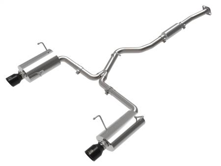 aFe Power (Advanced FLOW Engineering) - aFe Subaru Forester XT 14-18 H4-2.5L (t) Takeda 2-1/2in to 2-1/4in 304 SS Cat-Back- Black Tip