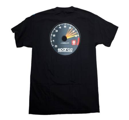 Sparco - Sparco T-Shirt Tach Blk Lrg