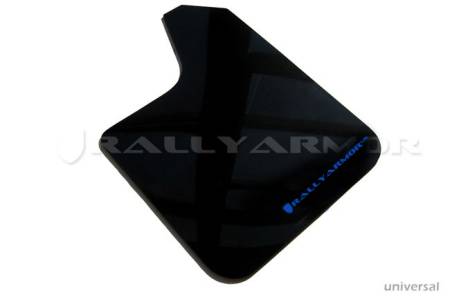 Rally Armor - Rally Armor Universal fitment (no hardware) UR Black Mud Flap w/ Blue Logo