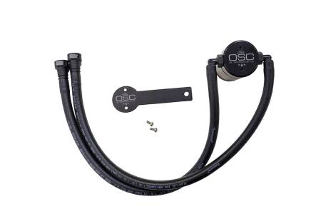 J&L Oil Separator Co - J&L 16-22 Chevrolet Camaro LT1 6.2L Driver Side Oil Separator 3.0 - Black Anodized