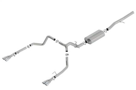 Borla - Borla 19 Chevrolet Silverado/GMC Sierra 1500 6.2L SS Touring Catback Exhaust - Square Chrome Tips