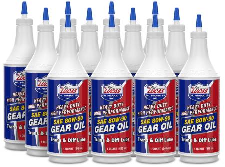 Lucas Oil - Lucas Gear Oil - Heavy Duty - 80W90 - Conventional - 1 qt - Set of 12