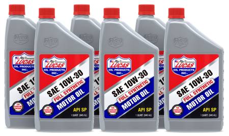Lucas Oil - Lucas Motor Oil - 10W30 - Synthetic - 1 qt - Set of 6