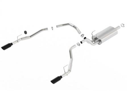 Borla - Borla 09-17 Ram 1500 5.7L V8 5in Single Tip Black Chrome Cat-Back Touring Exhaust Through Bumper