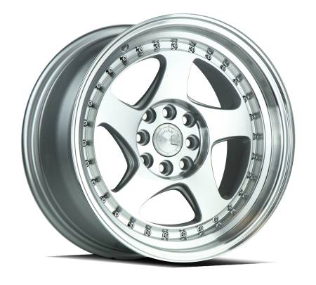 AodHan Wheels - Aodhan Wheels Rim AH01 15x8 4x100/114.3 73.1CB ET20 Silver w/Machined Face