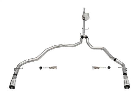 CORSA Performance - Corsa 2021-2025 Ford F-150 SuperCab/6.5in Bed 5.0L V8 Xtreme Cat-Back Dual Rear Exit-Polished