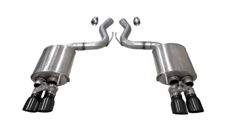 CORSA Performance - Corsa 2018-2023 Ford Mustang GT Fastback 5.0L 3in Sport Axle-Back Exhaust w/ 4in Black Tips