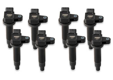 MSD Ignition - MSD Coil, 98-10 Toy/Lex 4.7L V8, 8Pk, Black