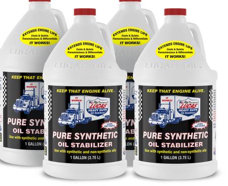 Lucas Oil - Lucas Synthetic H/D Oil Stabi- lizer 4x1 Gal