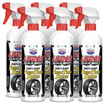 Lucas Oil - Lucas Tire Shine - Slick Mist Tire and Trim - 24 oz Spray Bottle - Set of 6