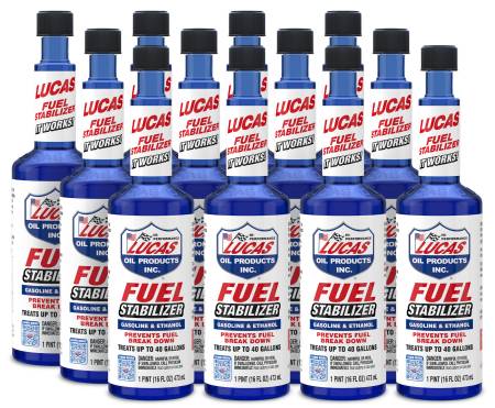 Lucas Oil - Lucas Fuel Additive - Fuel Stabilizer - 15.00 oz - Gas - Set of 12