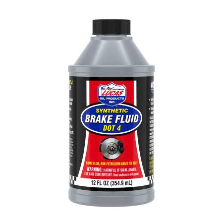 LUCAS OIL - Lucas Brake Fluid - DOT 4 - Synthetic - 12 oz Bottle - Each LUC10827