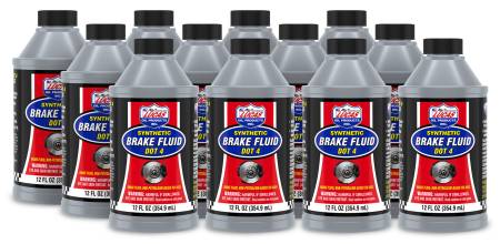 LUCAS OIL - Lucas Brake Fluid - DOT 4 - Synthetic - 12 oz Bottle - Set of 12 10827