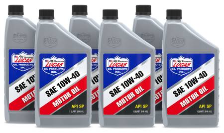 Lucas Oil - Lucas Motor Oil - High Performance - 10W40 - Conventional - 1 qt - Set of 6