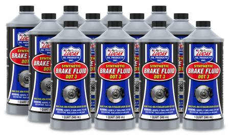 Lucas Oil - Lucas Brake Fluid - DOT 3 - Synthetic - 1 qt - Set of 12