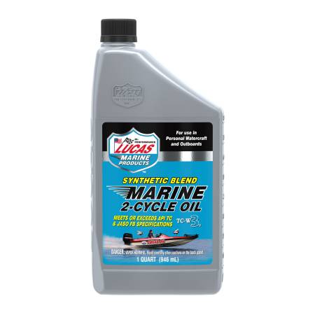 Lucas Oil - Lucas 2 Stroke Oil - TC-W3 - Semi-Synthetic - 1 qt - Marine - Each