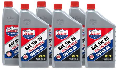 Lucas Oil - Lucas Motor Oil - 5W20 - Synthetic - 1 qt - Set of 6