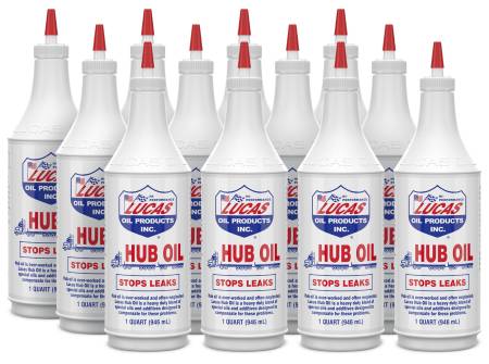 Lucas Oil - Lucas Hub Oil - Stop-Leak - Steering Axles / Trailer Hubs - 1 qt - Set of 12