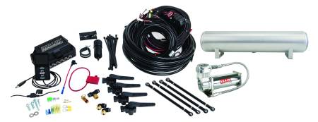 Air Lift Performance - Air Lift Performance 3H (3/8 Air Line 4 Gal 5-Port Raw Aluminum Tank VIAIR 444C Comp) 27697