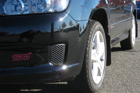 Rally Armor - Rally Armor 2003-2008 Subaru Forester Basic Black Mud Flap w/ Black Logo